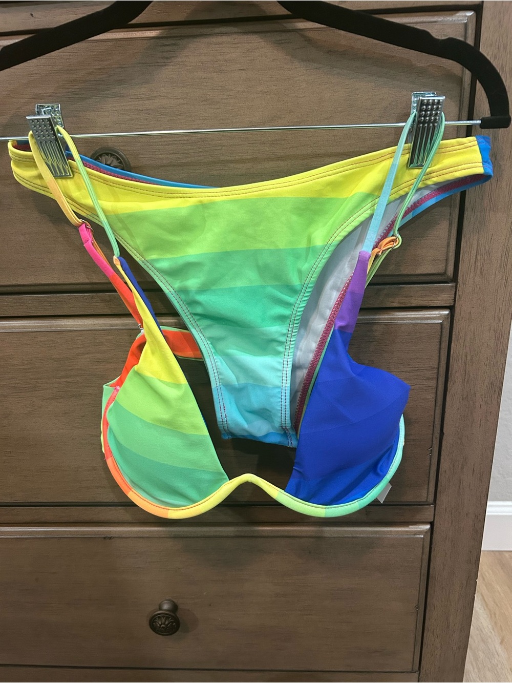 Rainbow Stripe Women’s Bikini Set - Multi
